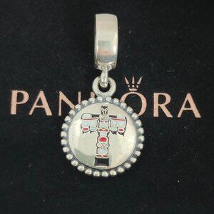 Pandora Northwest Coast Totem Pole Exclusive Dangle Charm Pendant S925 Silver